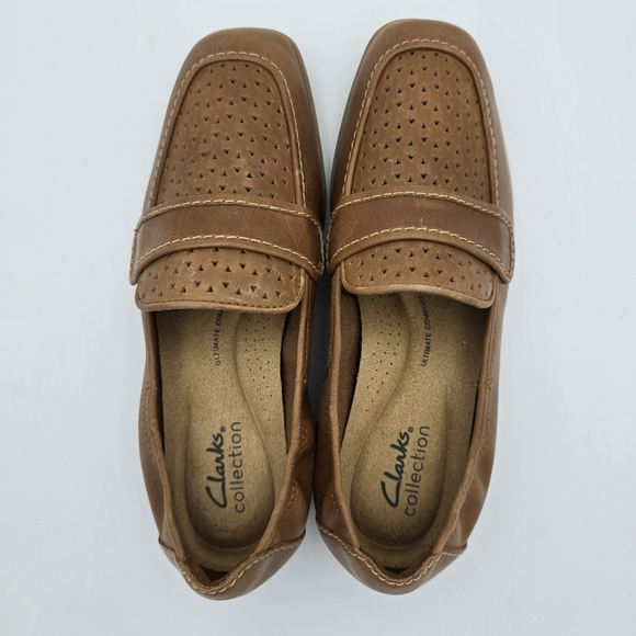 6W - WIDE WIDTH - Clarks Lyrical Way Women's Loafers, Tan Leather, NEW! - Picture 9 of 16